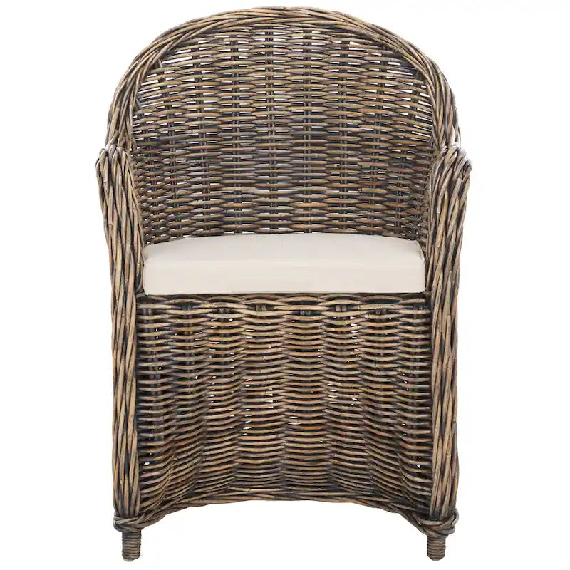 SAFAVIEH Sinja Yellow Rattan Club Chair - 24 x 26 x 35 - 24Wx26Dx35H