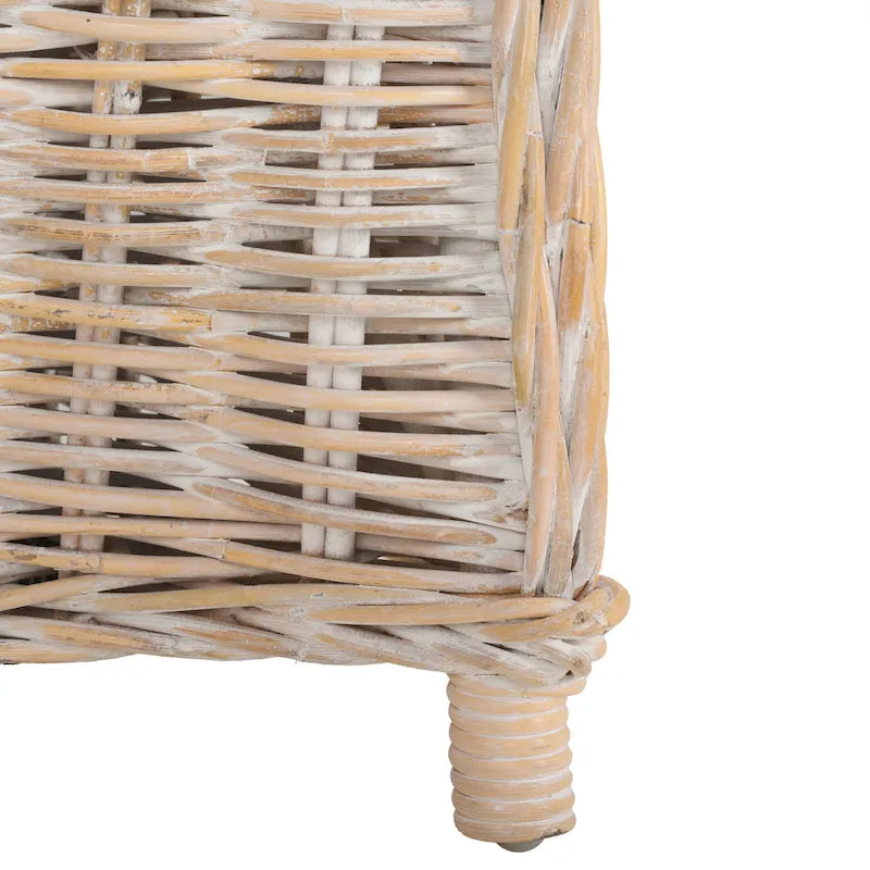SAFAVIEH Sinja Yellow Rattan Club Chair - 24 x 26 x 35 - 24Wx26Dx35H