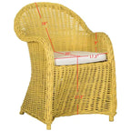 SAFAVIEH Sinja Yellow Rattan Club Chair - 24 x 26 x 35 - 24Wx26Dx35H