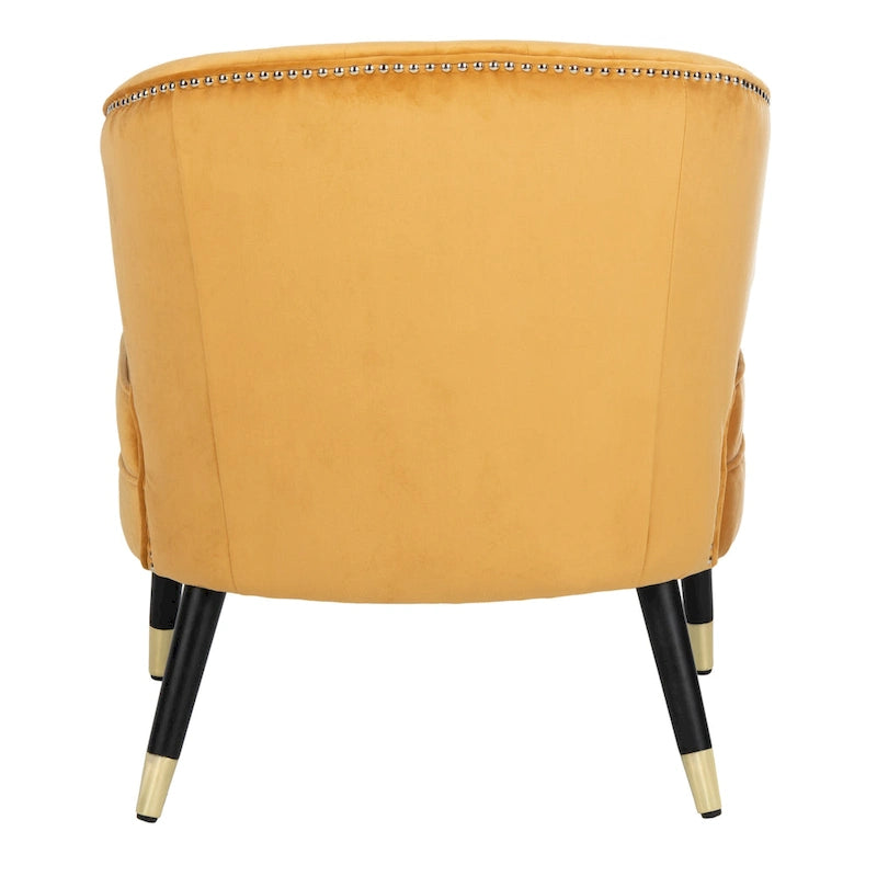 SAFAVIEH Amalia Velvet Wingback Accent Chair - 26.8 x 28 x 31.9 - 27Wx28Dx32H