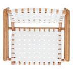 SAFAVIEH Vena Leather Woven Accent Chair - 30 W x 28 D x 28 H - 30Wx28Dx28H
