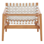 SAFAVIEH Vena Leather Woven Accent Chair - 30 W x 28 D x 28 H - 30Wx28Dx28H