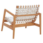SAFAVIEH Vena Leather Woven Accent Chair - 30 W x 28 D x 28 H - 30Wx28Dx28H
