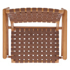 SAFAVIEH Vena Leather Woven Accent Chair - 30 W x 28 D x 28 H - 30Wx28Dx28H