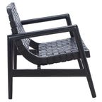 SAFAVIEH Vena Leather Woven Accent Chair - 30 W x 28 D x 28 H - 30Wx28Dx28H