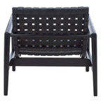 SAFAVIEH Vena Leather Woven Accent Chair - 30 W x 28 D x 28 H - 30Wx28Dx28H