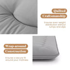 Costway Twin/Full/Queen/King Futon Mattress Japanese Floor Pad Washable Cover Carry Bag Grey