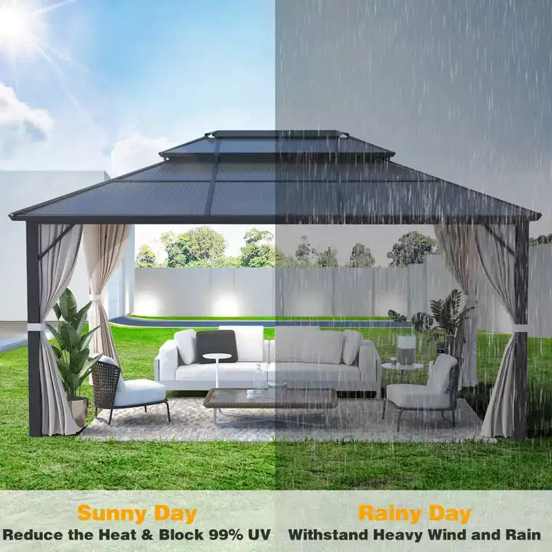 EROMMY Aluminum Patio Gazebo