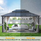 EROMMY Aluminum Patio Gazebo