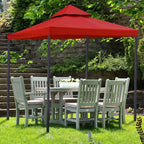 Yescom 10x10Ft UV30+ Gazebo Replacement Top for 2 Tier Outdoor Canopy Cover Patio Backyard Party Deck Red
