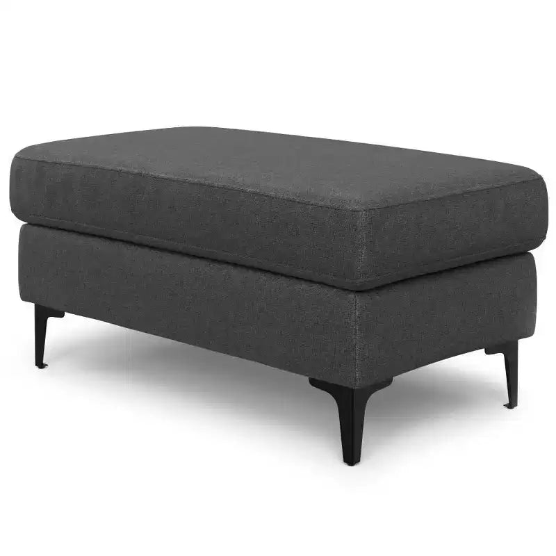 WyndenHall Lana Mid-Century Ottoman Performance Fabric