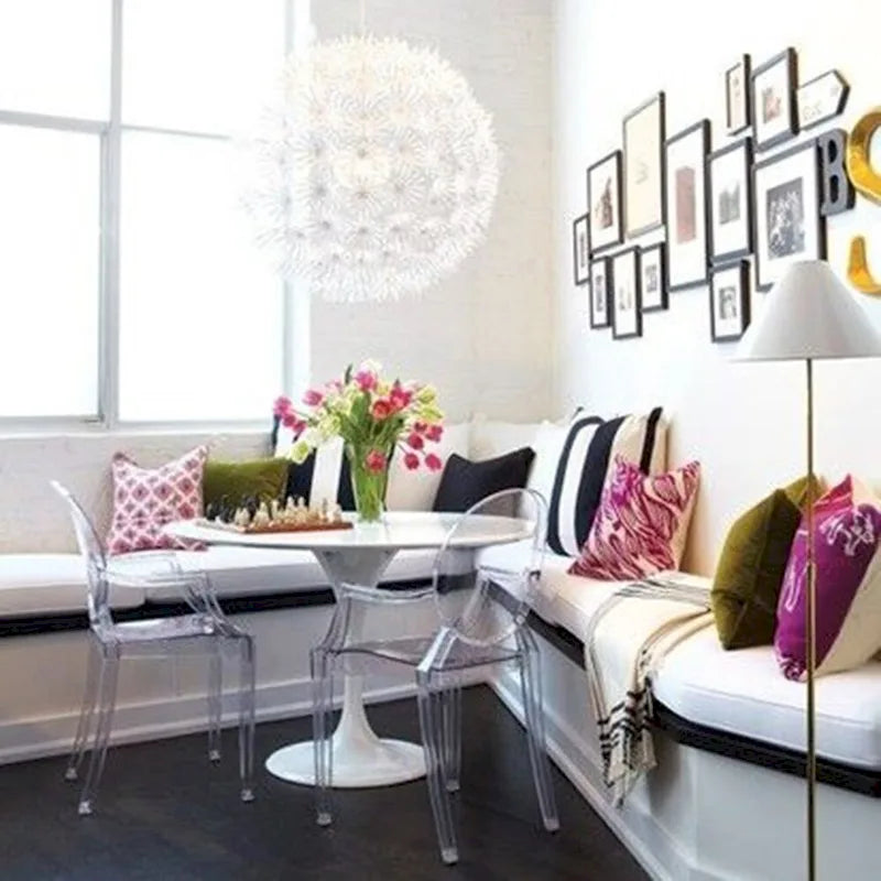 Designer Style Modern Dining Kitchen Crystal Clear Molded Plastic Transparent with arm Chairs Indoor Outdoor