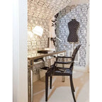 Designer Style Modern Dining Kitchen Crystal Clear Molded Plastic Transparent with arm Chairs Indoor Outdoor