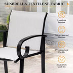 Crestlive Products 27.8'' Counter Height Set of 2 Swivel Bar Stools Aluminum Frame with Sunbrella Fabric
