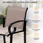 Crestlive Products 27.8'' Counter Height Set of 2 Swivel Bar Stools Aluminum Frame with Sunbrella Fabric