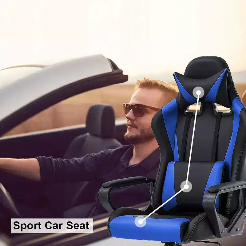 FDW Office Chair Gaming Chair Desk Chair Executive Chair with Lumbar Support Adjustable Stool Swivel Rolling Computer Chair