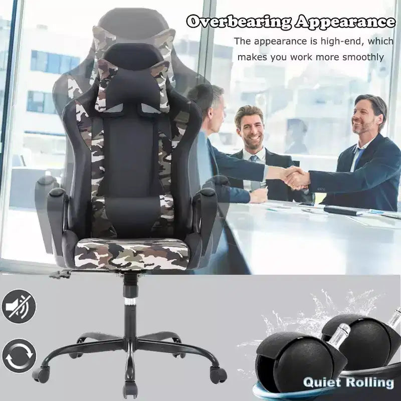 FDW Office Chair Gaming Chair Desk Chair Executive Chair with Lumbar Support Adjustable Stool Swivel Rolling Computer Chair