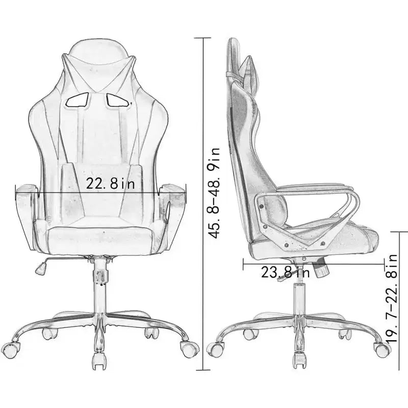 FDW Office Chair Gaming Chair Desk Chair Executive Chair with Lumbar Support Adjustable Stool Swivel Rolling Computer Chair