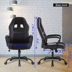 FDW Office Chair PC Gaming Chair Cheap Desk Chair PU Leather Executive Computer Chair Lumbar Support for Women, Men