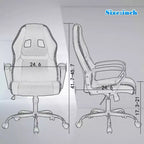 FDW Office Chair PC Gaming Chair Cheap Desk Chair PU Leather Executive Computer Chair Lumbar Support for Women, Men