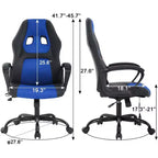 FDW Racing Gaming Chair Home Office Chair Ergonomic Desk Chair Massage PU Leather Computer Chair with Lumbar Support Headrest Armrest