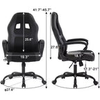 FDW Racing Gaming Chair Home Office Chair Ergonomic Desk Chair Massage PU Leather Computer Chair with Lumbar Support Headrest Armrest