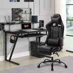 FDW Racing Gaming Chair Video Game Chairs with Computer Desk PU Leather Headrest Lumbar Support & 360-Swivel Seat