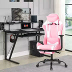FDW Racing Gaming Chair Video Game Chairs with Computer Desk PU Leather Headrest Lumbar Support & 360-Swivel Seat