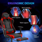 FDW Racing Gaming Chair Video Game Chairs with Computer Desk PU Leather Headrest Lumbar Support & 360-Swivel Seat