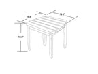 Jiallo Oceanic Collection Walnut Solid Wood Side Table