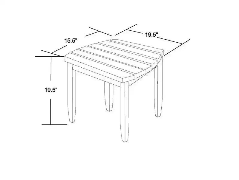 Jiallo Oceanic Collection Walnut Solid Wood Side Table