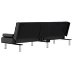 vidaXL Sofa Bed Foldable Sleeper Sofa Couch Bed with Cup Holders Faux Leather - 78.7 x 35 x 27.6