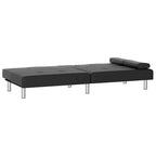vidaXL Sofa Bed Foldable Sleeper Sofa Couch Bed with Cup Holders Faux Leather - 78.7 x 35 x 27.6