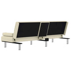 vidaXL Sofa Bed Foldable Sleeper Sofa Couch Bed with Cup Holders Faux Leather - 78.7 x 35 x 27.6