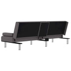 vidaXL Sofa Bed Foldable Sleeper Sofa Couch Bed with Cup Holders Faux Leather - 78.7 x 35 x 27.6