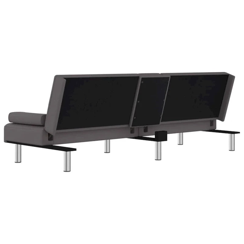 vidaXL Sofa Bed Foldable Sleeper Sofa Couch Bed with Cup Holders Faux Leather - 78.7 x 35 x 27.6