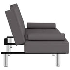 vidaXL Sofa Bed Foldable Sleeper Sofa Couch Bed with Cup Holders Faux Leather - 78.7 x 35 x 27.6