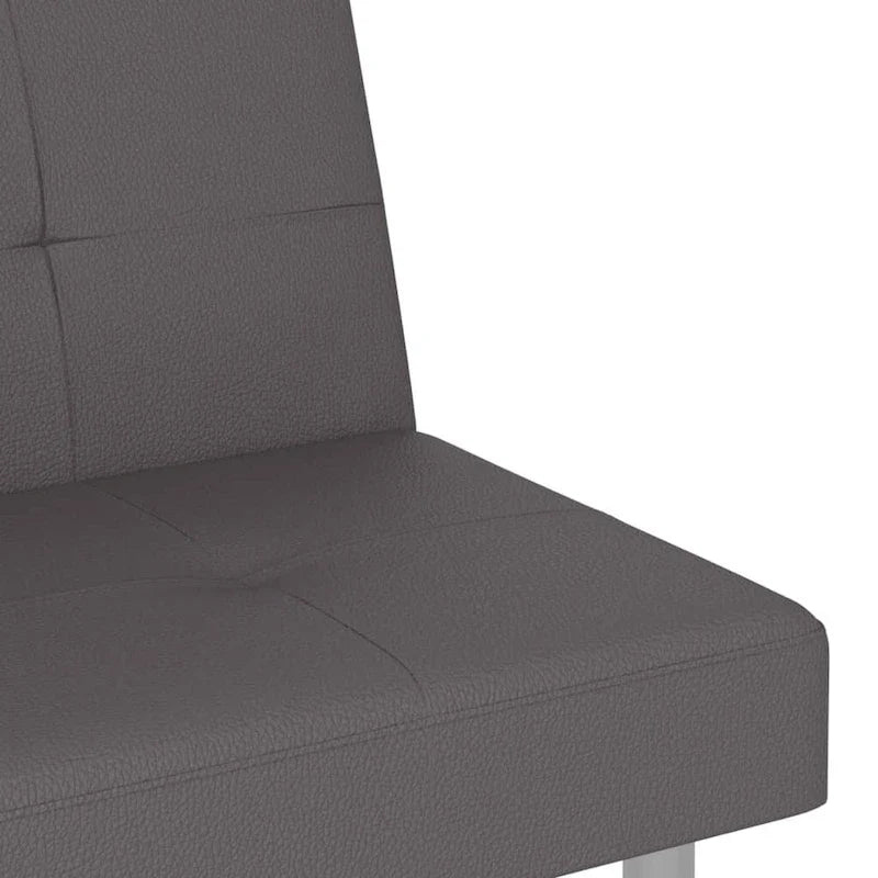 vidaXL Sofa Bed Foldable Sleeper Sofa Couch Bed with Cup Holders Faux Leather - 78.7 x 35 x 27.6