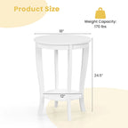 Costway 2 PCS 2-Tier End Table 18 Round Compact Sofa Side Nightstand - See Details