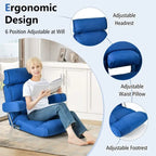 Adjustable Folding Sofa Chair with 6 Position Stepless Back - 31.5x 28.5 x 29.5