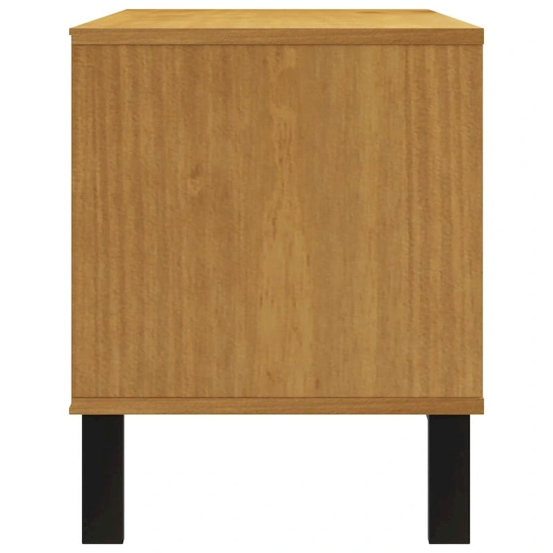 vidaXL TV Stand FLAM 43.3x15.7x19.7 Solid Wood Pine - 43.3 x 15.7 x 19.7