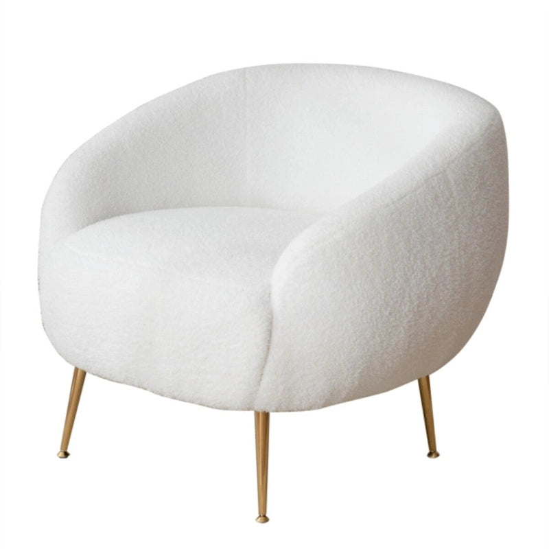 Modern Barrel Accent Chair with Ottoman Comfortable and Stylish Seating for Small Spaces - 31.4 (L) x 29.5 (W) x 25.6 (H)