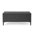 GDFStudio Sandy Outdoor Wicker Storage Unit, Gray/Black