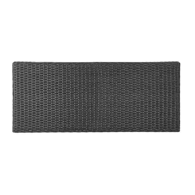 GDFStudio Sandy Outdoor Wicker Storage Unit, Gray/Black
