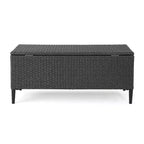 GDFStudio Sandy Outdoor Wicker Storage Unit, Gray/Black