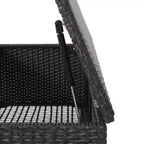 GDFStudio Sandy Outdoor Wicker Storage Unit, Gray/Black