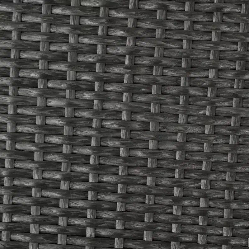 GDFStudio Sandy Outdoor Wicker Storage Unit, Gray/Black
