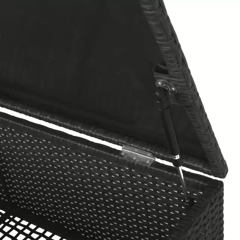 GDFStudio Sandy Outdoor Wicker Storage Unit, Gray/Black