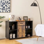 Costway Farmhouse Buffet Sideboard Coffee Bar File Cabinet Console - 48 x 16 x 31.5 (L x W x H)