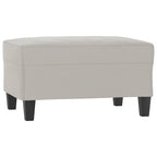 vidaXL Couch Modern Accent Upholstered Chair with Footstool Microfiber Fabric